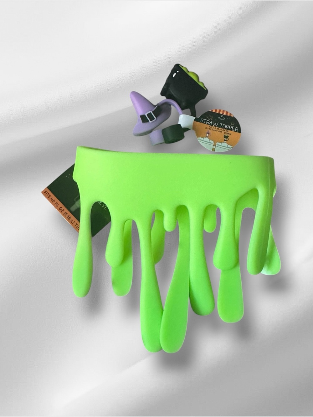 🧙♀️🎯 NWT! 2026 Green Target Straw Toppers & Tumbler/Bottle Sleeve Slime